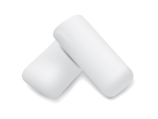 chewing gums isolated on white background 