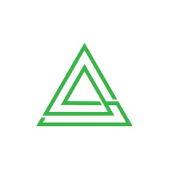 abstract simple triangle line geometric logo