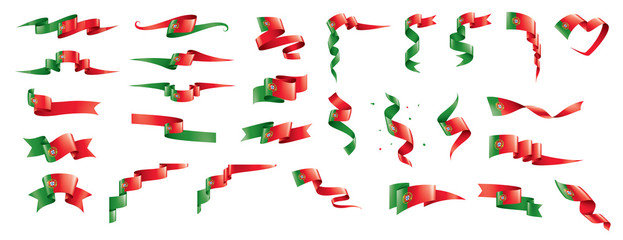Portugal flag, vector illustration on a white background