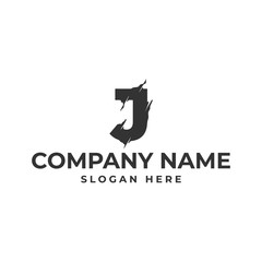 letter j logo template design