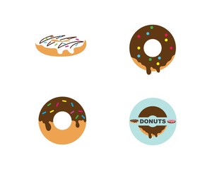 Obraz premium donuts vector,icon,logo illustration