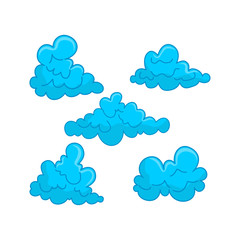 Cloud Blue Design Graphic Template Vector