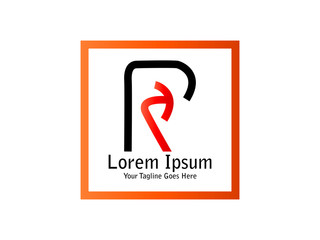 Letter R line for company design logo branding letter element