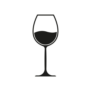 Wine glass icon. Alcohol beverage symbol. Vector illustration.