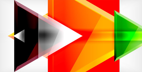 Glossy shiny triangles background