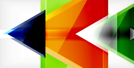 Dynamic triangle composition abstract background