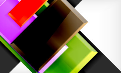 Colorful square and rectangle blocks background