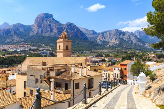 Beautiful mountain village Polop de la Marina, Spain