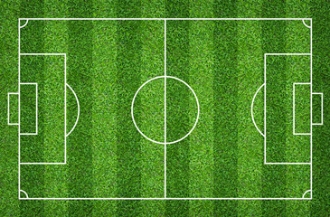 Football field or soccer field for background. Green lawn court for create game. © Lifestyle Graphic