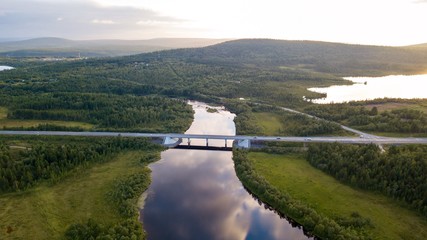 Bridge, river Murmansk Region 