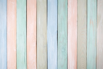 Pastel colors wooden wall background. Flat lay