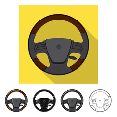 Vector illustration of auto and part sign. Set of auto and car stock vector illustration.