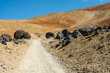Montana Blanca in Teide National Park, Tenerife, Canary Islands, Spain