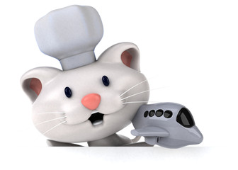 Naklejka premium Fun cat - 3D Illustration