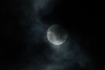 Fototapeta na wymiar Full moon and night sky 