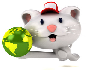 Fun cat - 3D Illustration