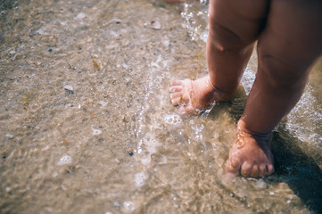feet on the beach