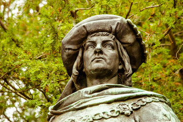 Denkmal Kurfuerst Friedrich I. auf der Burg in Tangermuende Altmark Sachsen Anhalt Germany