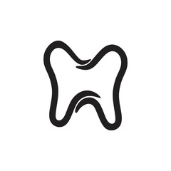 Obraz premium linked curves tooth symbol vector