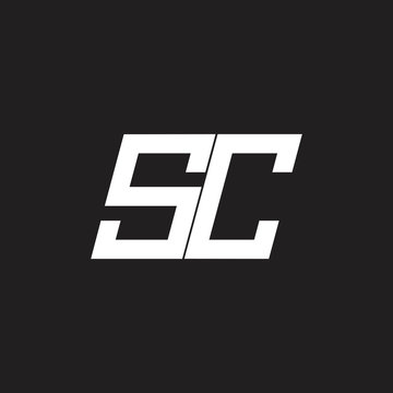 recommend clip art: letter sc geometric line simple logo vector