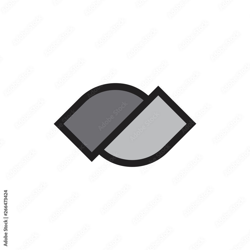 Poster simple linked object logo vector