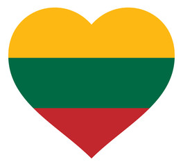 flag in heart vector illustration sign. Flag in the shape of Heart with contrasting contour, symbol of love for his country or valentine day, patriotism.