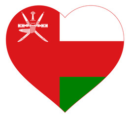 flag in heart vector illustration sign. Flag in the shape of Heart with contrasting contour, symbol of love for his country or valentine day, patriotism.