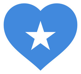 flag in heart vector illustration sign. Flag in the shape of Heart with contrasting contour, symbol of love for his country or valentine day, patriotism.