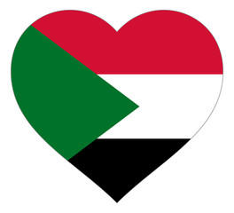 flag in heart vector illustration sign. Flag in the shape of Heart with contrasting contour, symbol of love for his country or valentine day, patriotism.