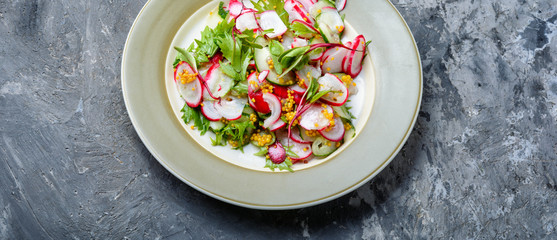 Spring salad with radishes