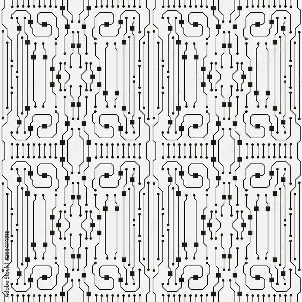 Aufkleber Vector circuit board illustration. Abstract circuit board background