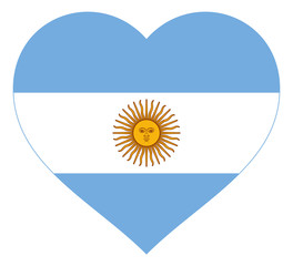 flag in heart vector illustration sign. Flag in the shape of Heart with contrasting contour, symbol of love for his country or valentine day, patriotism.