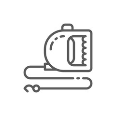 Fototapeta premium Roulette leash for pet line icon.