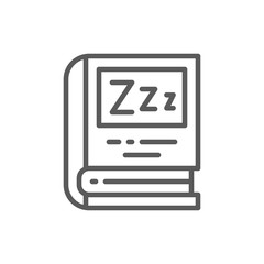 Book for bedtime reading line icon.