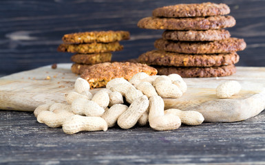 Fototapeta na wymiar Fresh oatmeal cookies