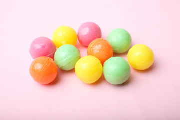 Fototapeta na wymiar Multicolored tasty round candies