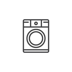 Washing Machine line icon. linear style sign for mobile concept and web design. Washer machine outline vector icon. Laundry symbol, logo illustration. Pixel perfect vector graphics