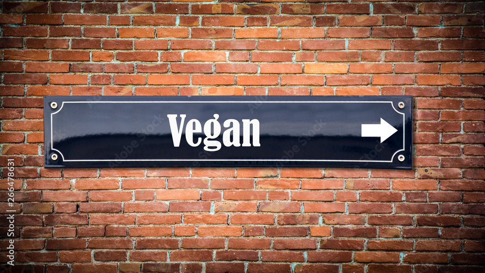 Wall mural Schild 404 - Vegan