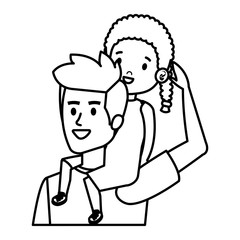 father with daughter characters