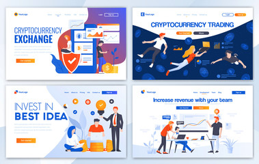 Flat Modern design of website template - Finance