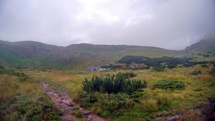 hike rock road on mountain