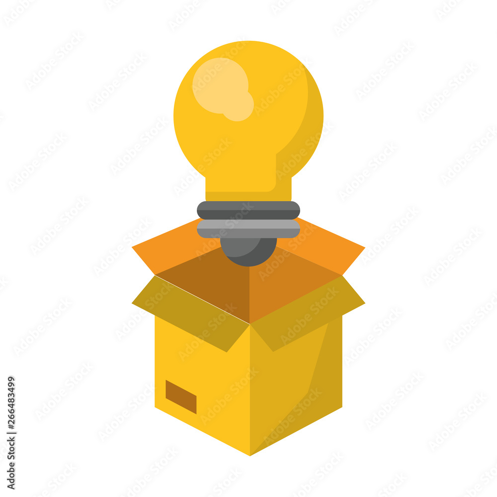 Poster light bulb idea cartoon