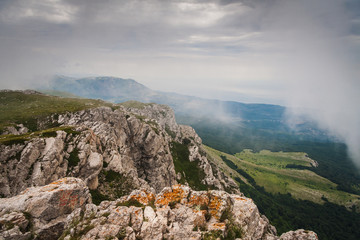 Obraz premium Mountain landscape with the clouds