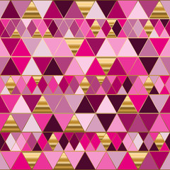 Geometry endless pattern with colorful triangles.