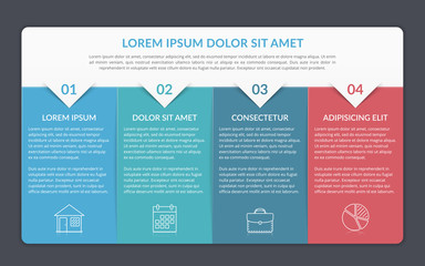 Infographic Template with 4 Steps