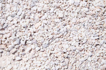 White gravel coating