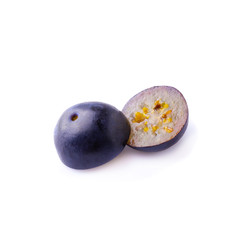 Fresh ripe blueberry isolated over a white background