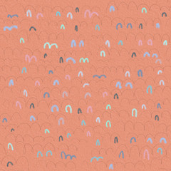 Hand Drawn Irregular Geometric Patterns. Cute Infantile Style Illustration. Chaotic scrawl background. Children's Scrawl alike Design.