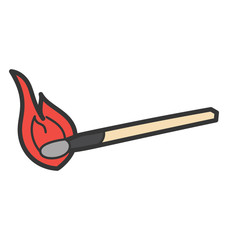 Matchstick icon in doodle design.