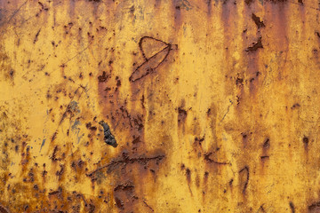 Yellowish Weathered Old Rusty Metal Texture